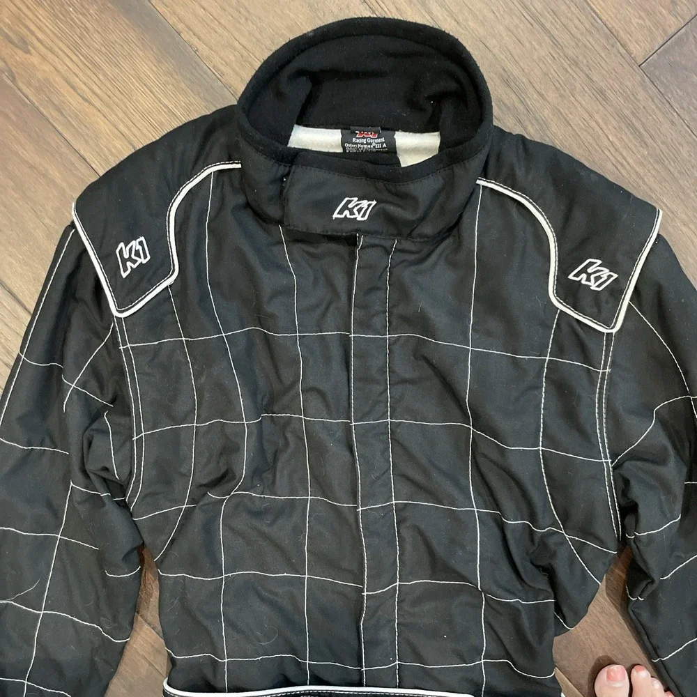 K1 Racegear Drivers Racing Suit Black Nomex SFI 3.2A/5 Size S 48 Go Kart Driving